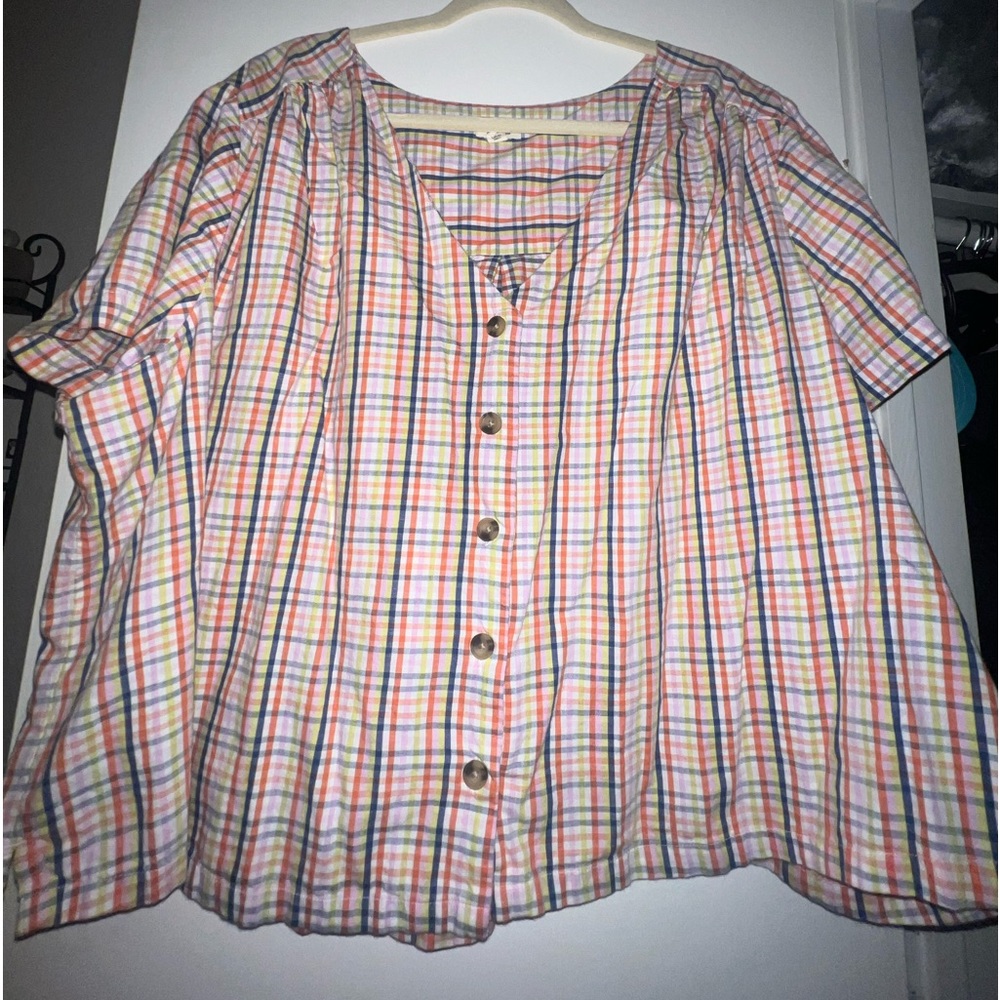 Ana button down shirt cropped